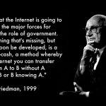 Bitcoin is not about price its the utility and Milton Friedman predicted this in 1999.
